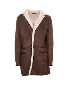 CLIFF-COAT REGULAR, SHEARLING SUEDE IRONED LAMB - stewartit