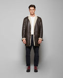 CLIFF-COAT REGULAR, SHEARLING SUEDE IRONED LAMB