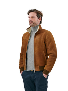 ELLIS-SLIM, SHEARLING SUEDE IRONED