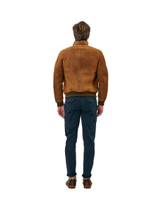 ELLIS-SLIM, SHEARLING SUEDE IRONED
