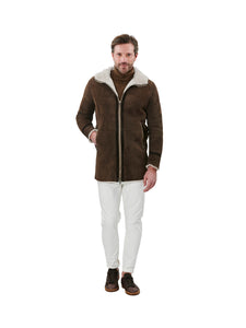 ARIC-SLIM, SHEARLING CAMOSCIO AGNELLO IRONATO