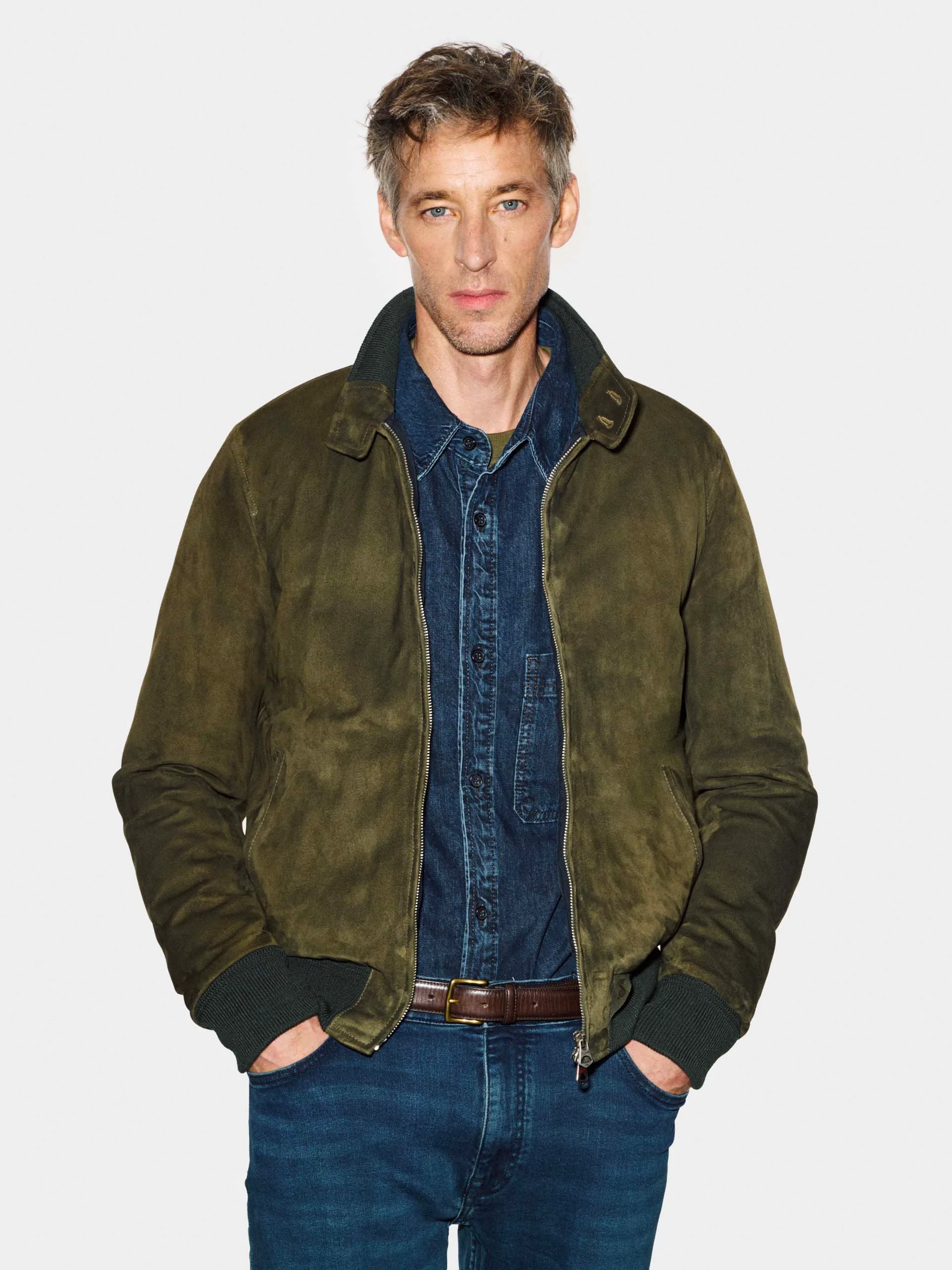 NUVOLA-GOAT GARMENT SUEDE - GRASS GREEN